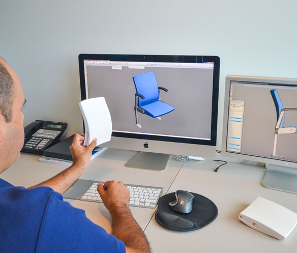 Designer at computer